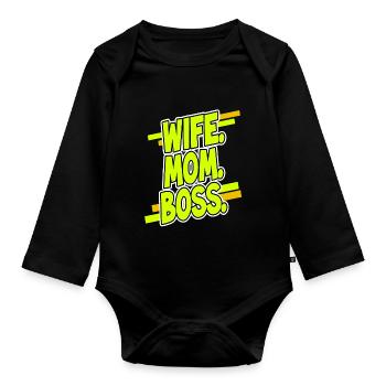 Muttertag - Baby Bio-Langarm-Body - Schwarz - Vorne