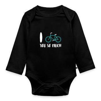 vélo - Body Bébé bio manches longues - noir - Devant