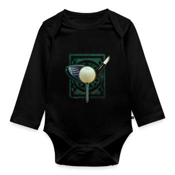 Golf - Body Bébé bio manches longues - noir - Devant