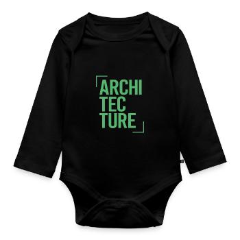Architecte - Body Bébé bio manches longues - noir - Devant