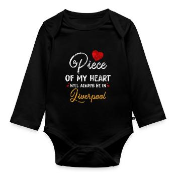 Liverpool - Organic Longsleeve Baby Bodysuit - black - Front