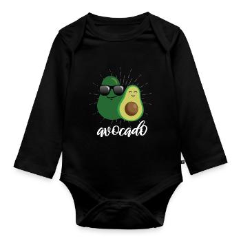 Avocado - Baby Bio-Langarm-Body - Schwarz - Vorne