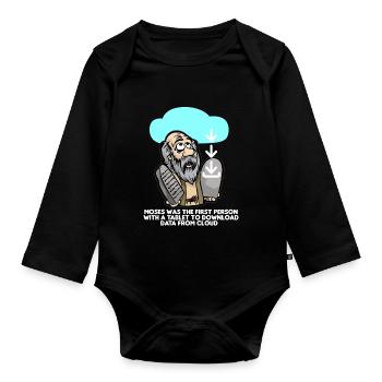 DOWNLOAD MOSES Cloud Computing IT Informatiker - Baby Bio-Langarm-Body - Schwarz - Vorne