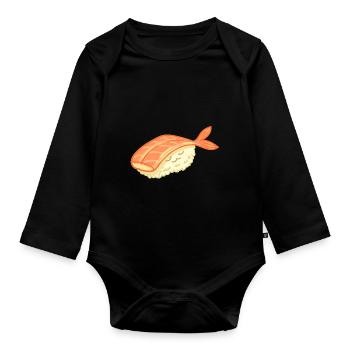 Baguettes Chinoises Sushi Maki Nigiri - Body Bébé bio manches longues - noir - Devant