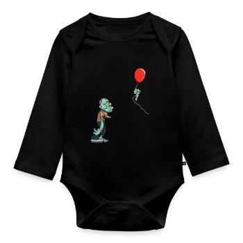Halloween Zombie drôle perdre un bras - Body Bébé bio manches longues - noir - Devant