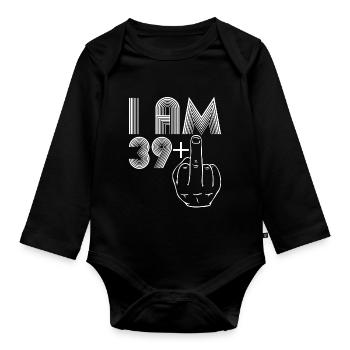 40ème anniversaire - Body Bébé bio manches longues - noir - Devant