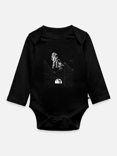 ASTRONAUT VACUUM CLEANER - Body Bébé bio manches longues - noir