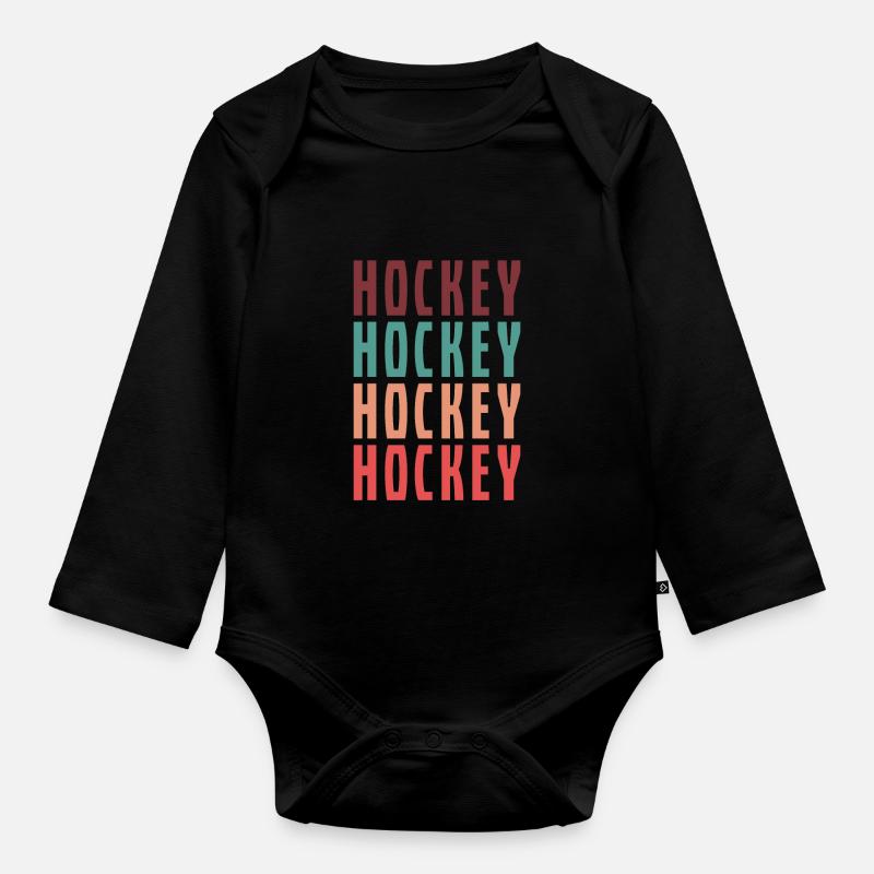 Hockey - Body Bébé bio manches longues - noir