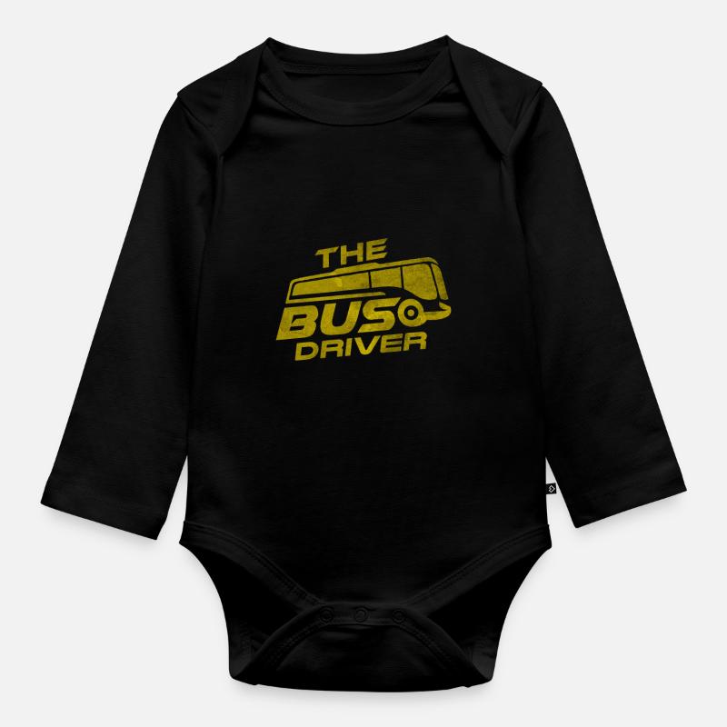 Le chauffeur de bus - Le chauffeur de bus - Body Bébé bio manches longues - noir