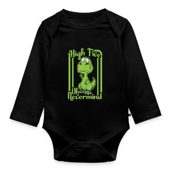 High five - Baby Bio-Langarm-Body - Schwarz - Vorne