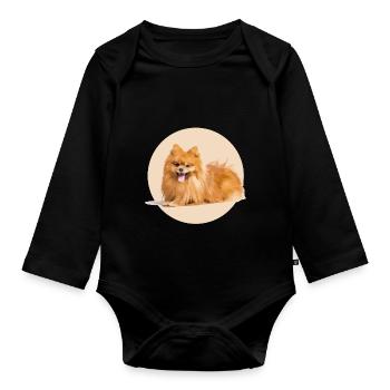 Rot Spitz - Baby Bio-Langarm-Body - Schwarz - Vorne