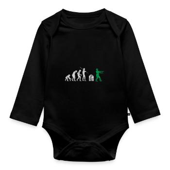 Evolution Zombies Halloween - Baby Bio-Langarm-Body - Schwarz - Vorne