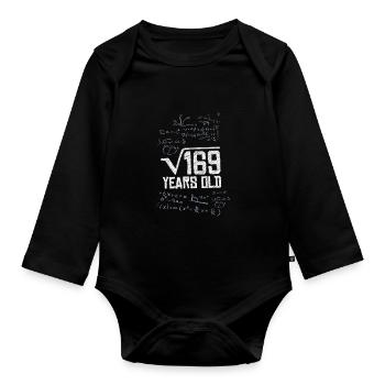 13. Geburtstag Geburtstagsgeschenk 13 Jahre alt - Baby Bio-Langarm-Body - Schwarz - Vorne