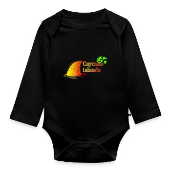 Îles Caïmans Pays Voyage Cadeau - Body Bébé bio manches longues - noir - Devant