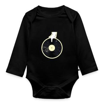Vinyl Schallplatte - Baby Bio-Langarm-Body - Schwarz - Vorne