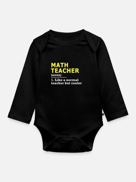 Mathe Mathelehrer Mathematik Mathematiker Geschenk - Langærmet babybody, økologisk bomuld - sort