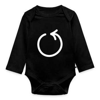 Kreis Pfeil - Baby Bio-Langarm-Body - Schwarz - Vorne
