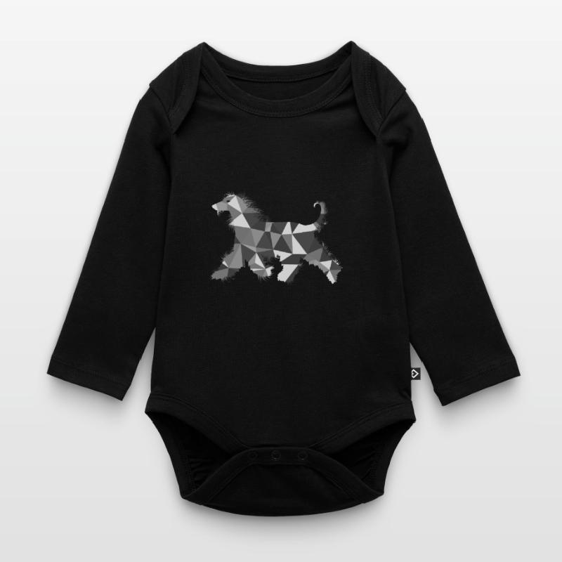 Lévrier afghan polygone Body Bébé bio manches longues