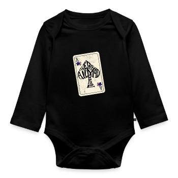 Ace Of Spades Were All Mad Here - chapelier fou - Body Bébé bio manches longues - noir - Devant