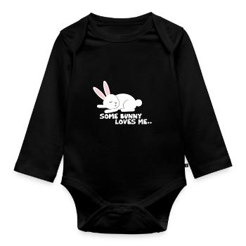 Lapins - Body Bébé bio manches longues - noir - Devant