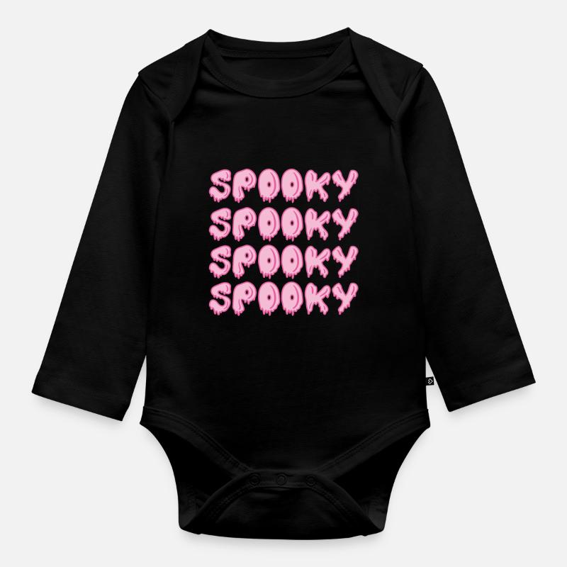 Spooky - Baby Bio-Langarm-Body - Schwarz