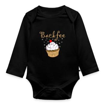 Backfee Backen Bäckerin Konditorin Hobbybäckerin - Baby Bio-Langarm-Body - Schwarz - Vorne