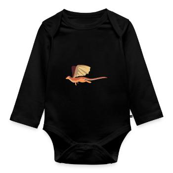 Dragon - Organic Longsleeve Baby Bodysuit - black - Front