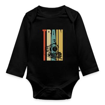 Zug - Baby Bio-Langarm-Body - Schwarz - Vorne