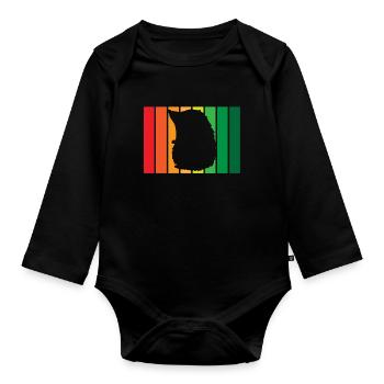 Hérisson Funny Sweet Forest Vintage Rétro - Body Bébé bio manches longues - noir - Devant
