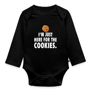 Cookie Cookie Cookies Bake Christmas Gift - Organic Longsleeve Baby Bodysuit - black - Front