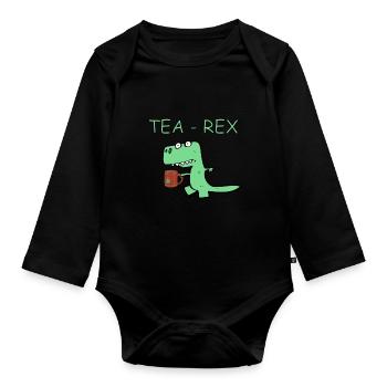 TEA REX - Baby Bio-Langarm-Body - Schwarz - Vorne