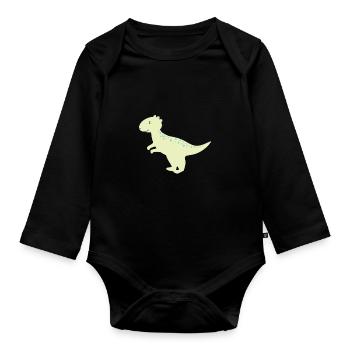 enfants Dino - Body Bébé bio manches longues - noir - Devant