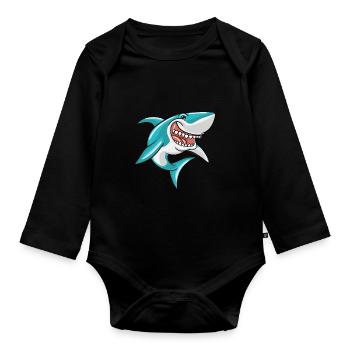 Hai - Baby Bio-Langarm-Body - Schwarz - Vorne