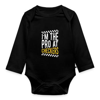 Cool Pro à Carreaux Esveurs Joueurs cadeau - Body Bébé bio manches longues - noir - Devant