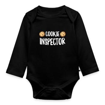 Ugly Christmas Christmas Cookie Funny Sayings - Organic Longsleeve Baby Bodysuit - black - Front