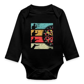 Dart - Baby Bio-Langarm-Body - Schwarz - Vorne