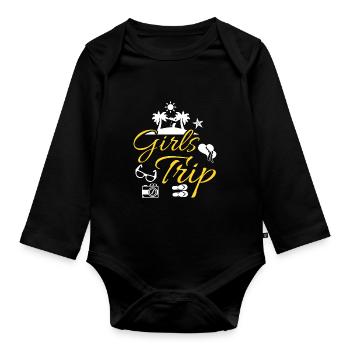 Filles voyage filles voyage équipage filles tournée filles équipage - Body Bébé bio manches longues - noir - Devant