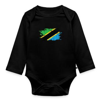 Tanzanie - Body Bébé bio manches longues - noir - Devant