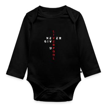 Liverpool - Organic Longsleeve Baby Bodysuit - black - Front
