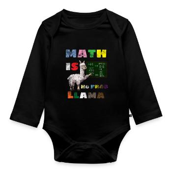 Math Joke - Baby Bio-Langarm-Body - Schwarz - Vorne