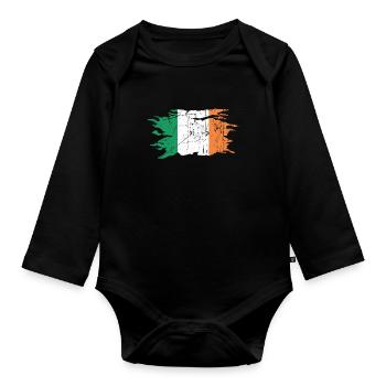 Irlande - Body Bébé bio manches longues - noir - Devant