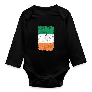 Irlande - Body Bébé bio manches longues - noir - Devant
