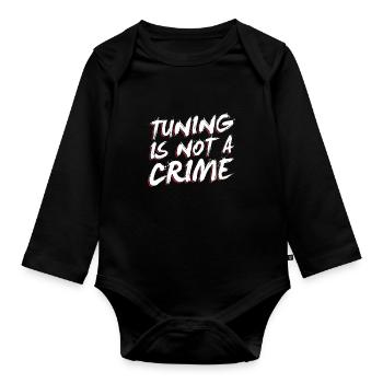 Le réglage n'est pas un crime - le réglage dit un cadeau - Body Bébé bio manches longues - noir - Devant