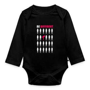 Karate Girl Kampfkunst Kampfsport Mädchen Geschenk - Baby Bio-Langarm-Body - Schwarz - Vorne
