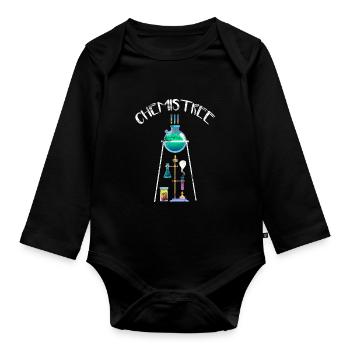 Chemist tree physicist chemistry laboratory assistant teacher - Organic Longsleeve Baby Bodysuit - black - Front