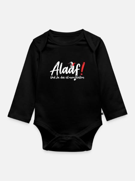 Alaaf Karneval Köln Kostüm - Baby Bio-Langarm-Body - Schwarz