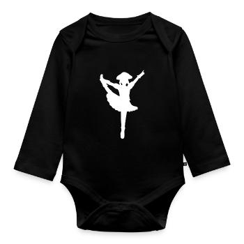 Karneval Garde Tanz - Baby Bio-Langarm-Body - Schwarz - Vorne