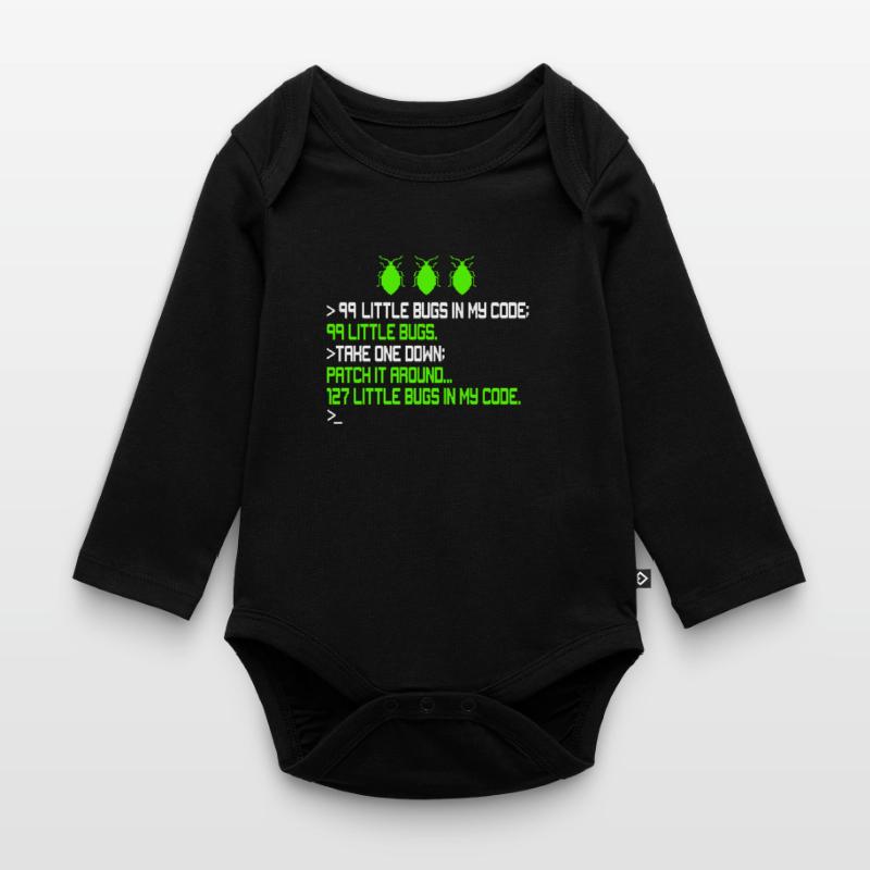 99 Little Bugs in My Code Kodierung Debugging Funn Baby Bio-Langarm-Body