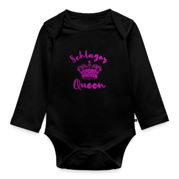 Schlager Queen - Baby Bio-Langarm-Body - Schwarz - Vorne