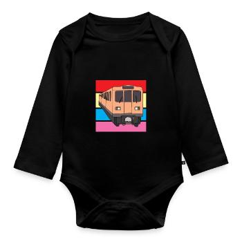 Zug - Baby Bio-Langarm-Body - Schwarz - Vorne